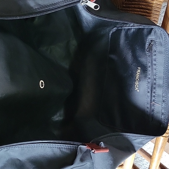 Francisca black, foldable tote/travel bag - Picture 5 of 9